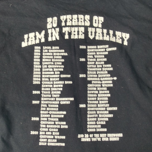 Vintage Country Concert T Shirt. #2. Jam in the Valley size XL - Picture 2 of 11